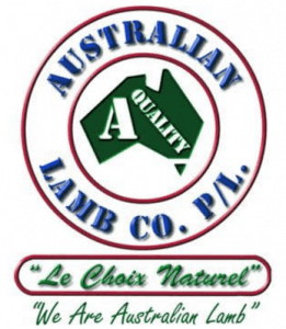 The logo of Australian Lamb Co. (ALC), one of the premium quality lamb meat that is available at LuxoFood Jakarta