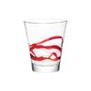 Handmade soda glass - bormioli rocco "ceralacca" tumbler handmade soda line glass 385ml (pack of 6pcs) red