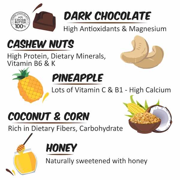Chocolate energy bars - monggo chocolate energy cereal bars (50g)
