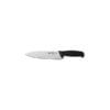 Chef knife black ergonomic handle blade length 20 cm