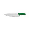 Chef knife green ergonomic handle blade length 30 cm