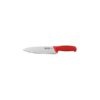 Chef knife red ergonomic handle blade length 20 cm