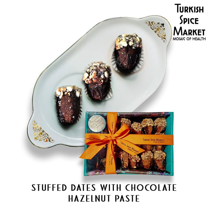 Chocolate hazelnut dates - stuffed dates with chocolate hazelnut paste (250g)