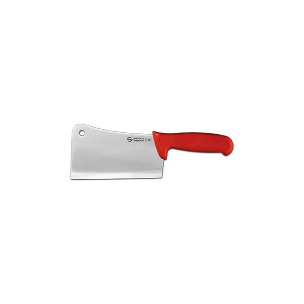 Chopping board knife red ergonomic handle blade length 18 cm
