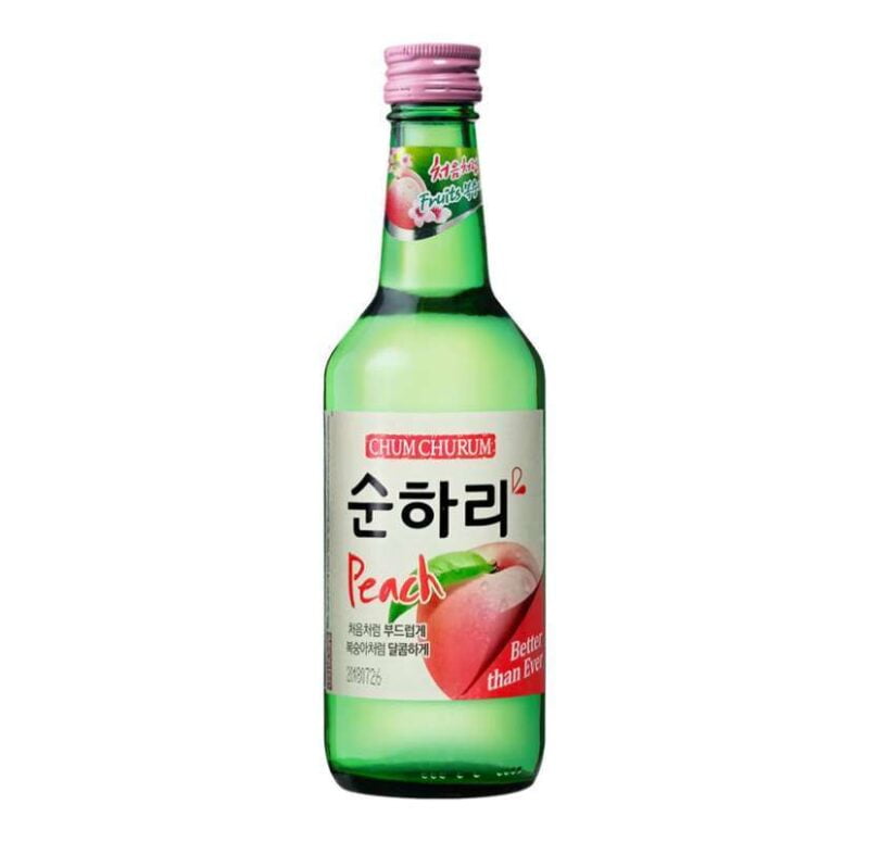 Soju peach drink - chum churum soju peach (360ml)