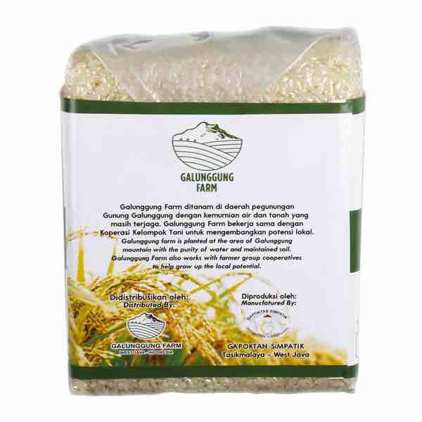 Galunggung farm white rice back
