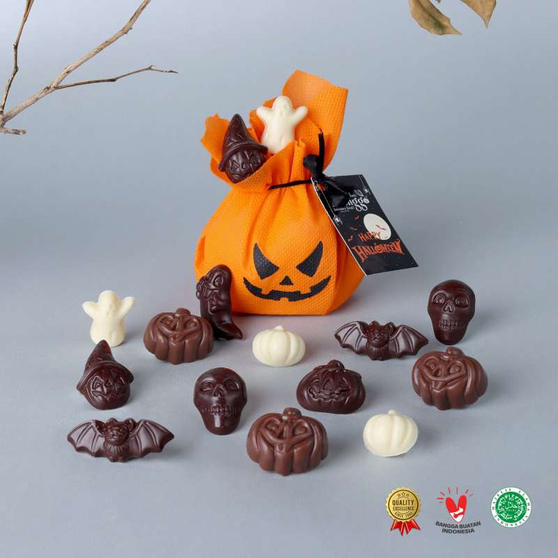 Halloween little pumpkin pouch chocolate monggo