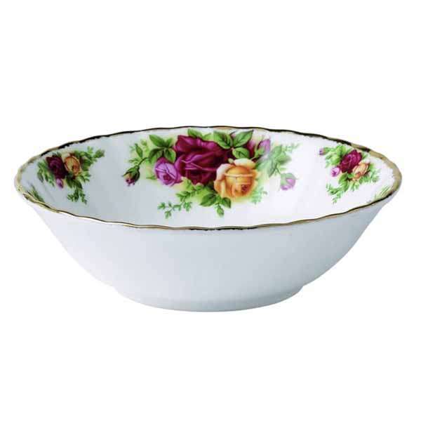 Old country roses oatmeal cereal bowl