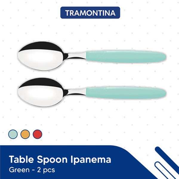 Tramontina 2 pcs table spoon set ipanema green