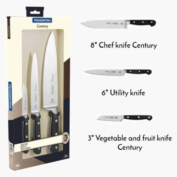 Tramontina 3 pcs cutlery set century