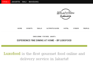 The article about luxofood on whats new indonesia