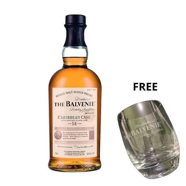 Balvenie caribbean cask whiskey - balvenie carribean cask "14 years" (700ml)