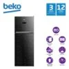 Beko fridge black - beko fridge 2-doors inverter wooden black rdnt470e50vzwb