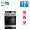 Beko gas cooker stainless fsgt61121dxl 1