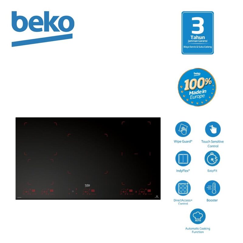 Beko induction hob - beko built-in induction hob 90cm black hii 95310 fht