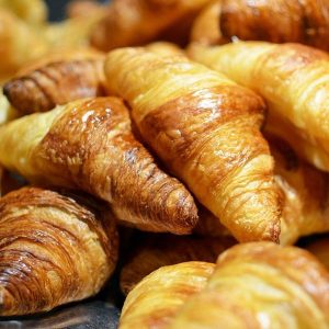 The photo of croissant pure butter, one of the many types of pastry