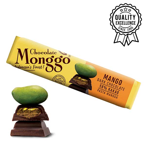 Mango dark chocolate - monggo mango dark chocolate (40g)