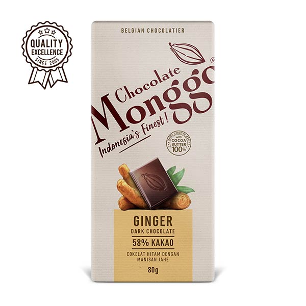 Monggo ginger chocolate tablet (80g)