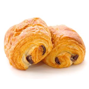 The photo of pain au chocolat, one of the many types of pastry