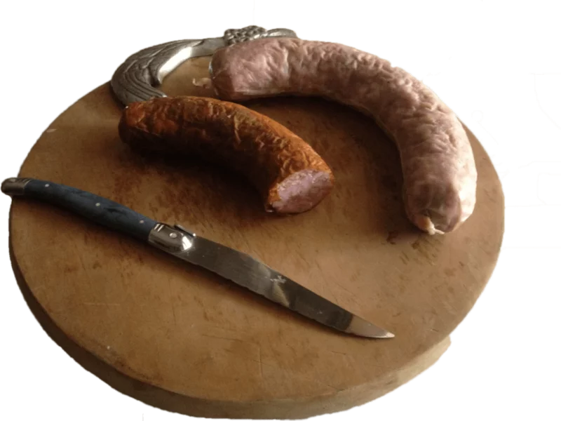 Garlic saucisson smoked - garlic saucisson "smoked" (250g-up)