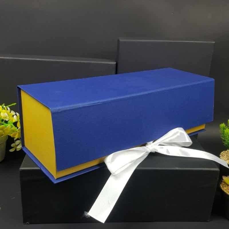 Single box knot gold blue 1