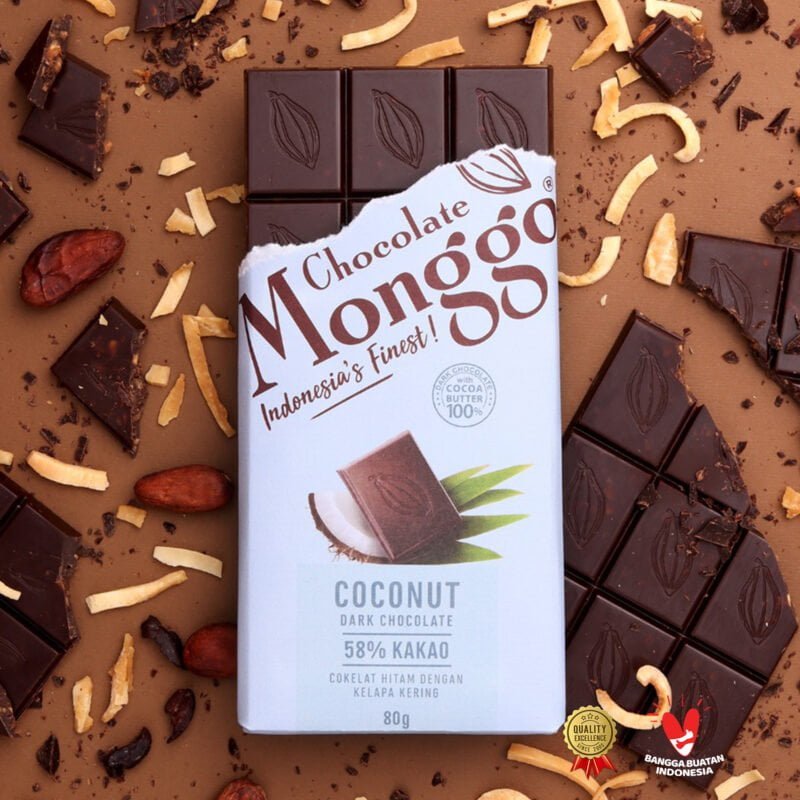 Coconut chocolate tablet - monggo coconut chocolate tablet (80g)