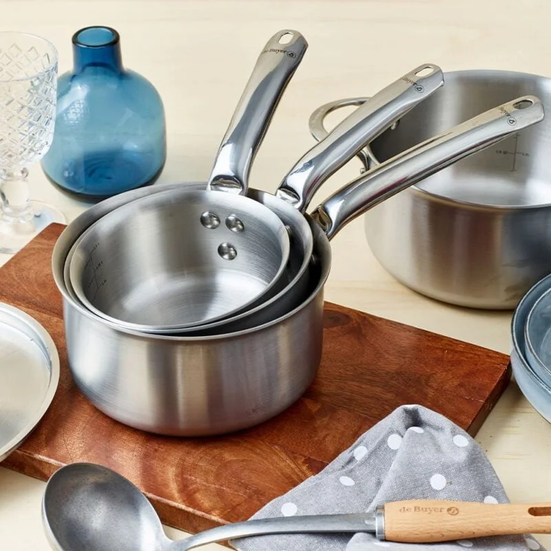 Stainless steel saucepan - de buyer "saucepan" stainless steel 18/10 ø 20 cm