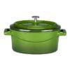 Lava mini casserole green - lava "mini casserole" oval, green dimension: w. 12 h. 6 d. 9 cm