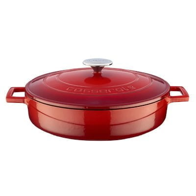 Lava casserole red - lava "multi-purpose casseroles" enamelled cast iron 3 coat diameter (ø) 28cm, red colour