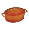 Folk oval casserole iron - "folk oval casserole" cast iron orange