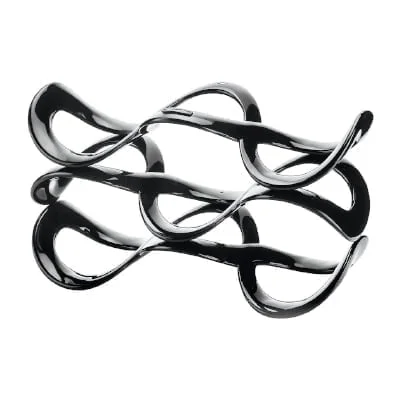 Guzzini wine rack black - guzzini "wine rack cuvee" black