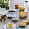 Glass container set - bormioli rocco "frigoverre" square w/ blue lid size: 15x15 cm (pack of 6pcs)