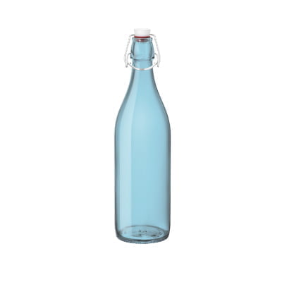 Bormioli rocco giara bottle blue - bormioli rocco "giara" bottle spry color soda lime capacity: 1000 cc blue (pack of 6pcs)