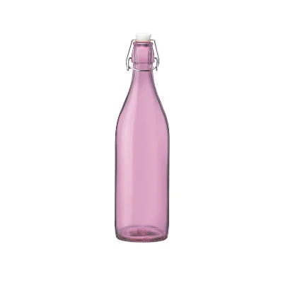 Giara fuchsia bottle - bormioli rocco "giara" bottle spry color soda lime capacity: 1000 cc fuchsia (pack of 6pcs)