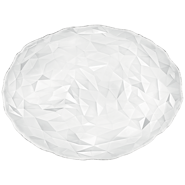 Oval plate set - bormioli rocco "diamond" oval plate soda lime diameter: 350 x 260 mm (pack of 6pcs)