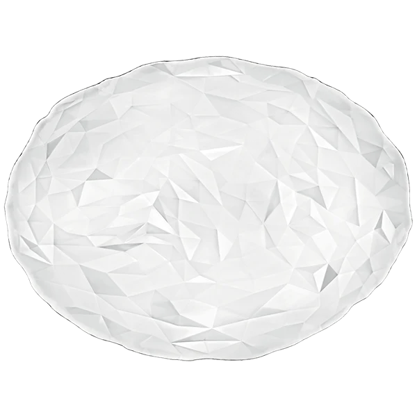 Oval plate set - bormioli rocco "diamond" oval plate soda lime diameter: 350 x 260 mm (pack of 6pcs)