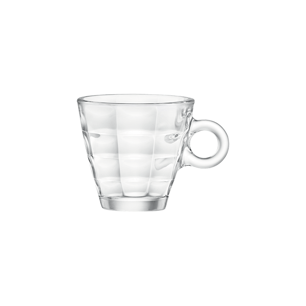 Espresso cup set - bormioli rocco "cube" espresso cup soda lime capacity: 100 cc (pack of 6pcs)