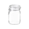 Fido jar set - bormioli rocco "fido" jar logo white soda lime capacity : 100 cl (pack of 6pcs)