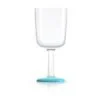 Wine tritan glass - palm "wine tritan" non - slip light blue base