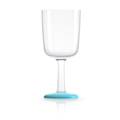 Wine tritan glass - palm "wine tritan" non - slip light blue base