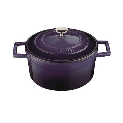 Lava cast iron casserole - lava "folk round casserole" cast iron diameter(ø)28cm, purple colour