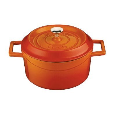 Lava casserole orange - lava "round casserole"diam. 20cm, colour mat orange