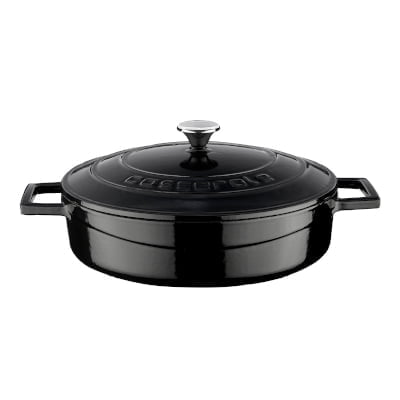 Lava casserole 28cm black - lava "multi-purpose casseroles" enamelled cast iron 3 coat diameter (ø) 28cm, black colour