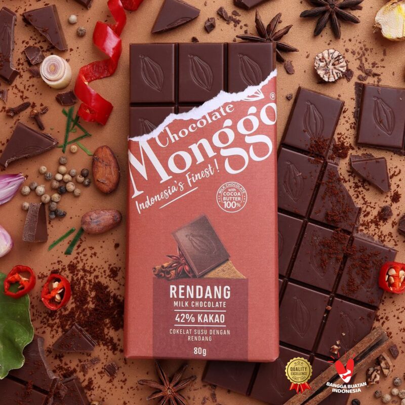 Spices chocolate tablet - monggo rendang spices chocolate tablet (80g)