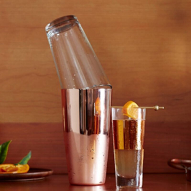 - subliva "copper" plated boston cocktail shaker h: 168 mm d: 91 mm