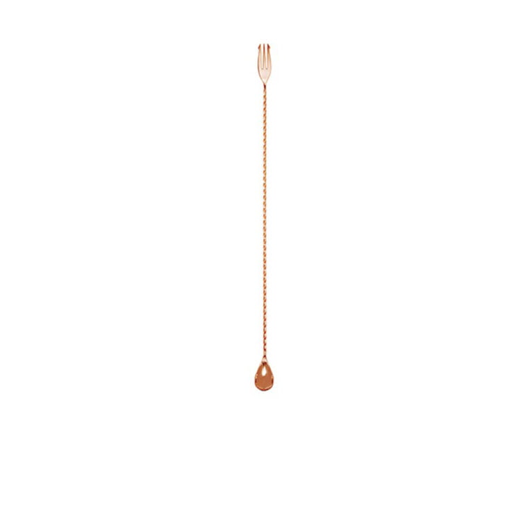 - sublive "copper" plated bar spoon with fork 400mm