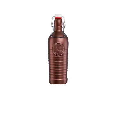 - bormioli rocco "officina 1825" bottle spry color soda lime capacity: 1200 cc bronze (pack of 6pcs)