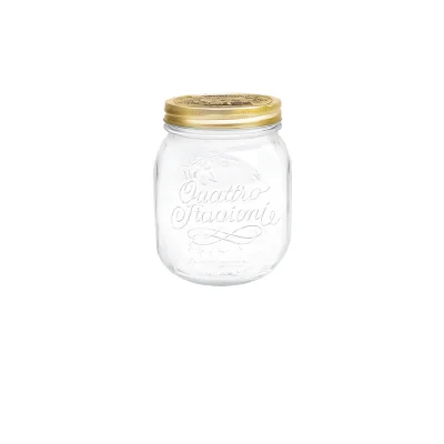 - bormioli rocco "quattro stagioni" jar w/ lid capacity: 700 cc pack of 6 pcs