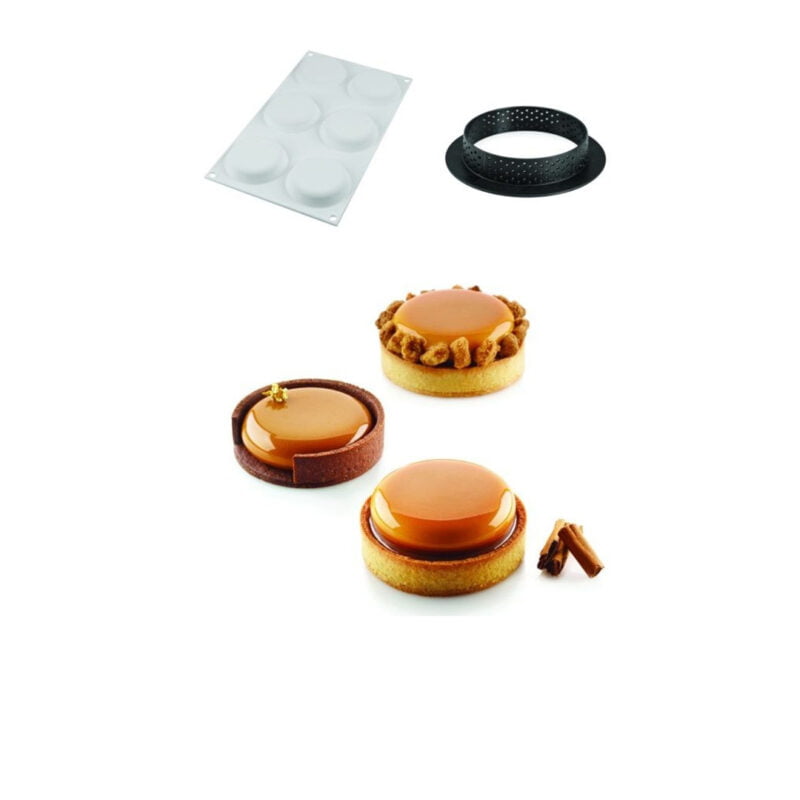 - silikomart kit tarte ring 80 size ring: ø 80, size real tarte: ø 80 mm, volume silicone mould 6 x 50 ml