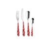 - pintinox "bollicine" set 24 pcs stainless steel w/ abs handle red colour